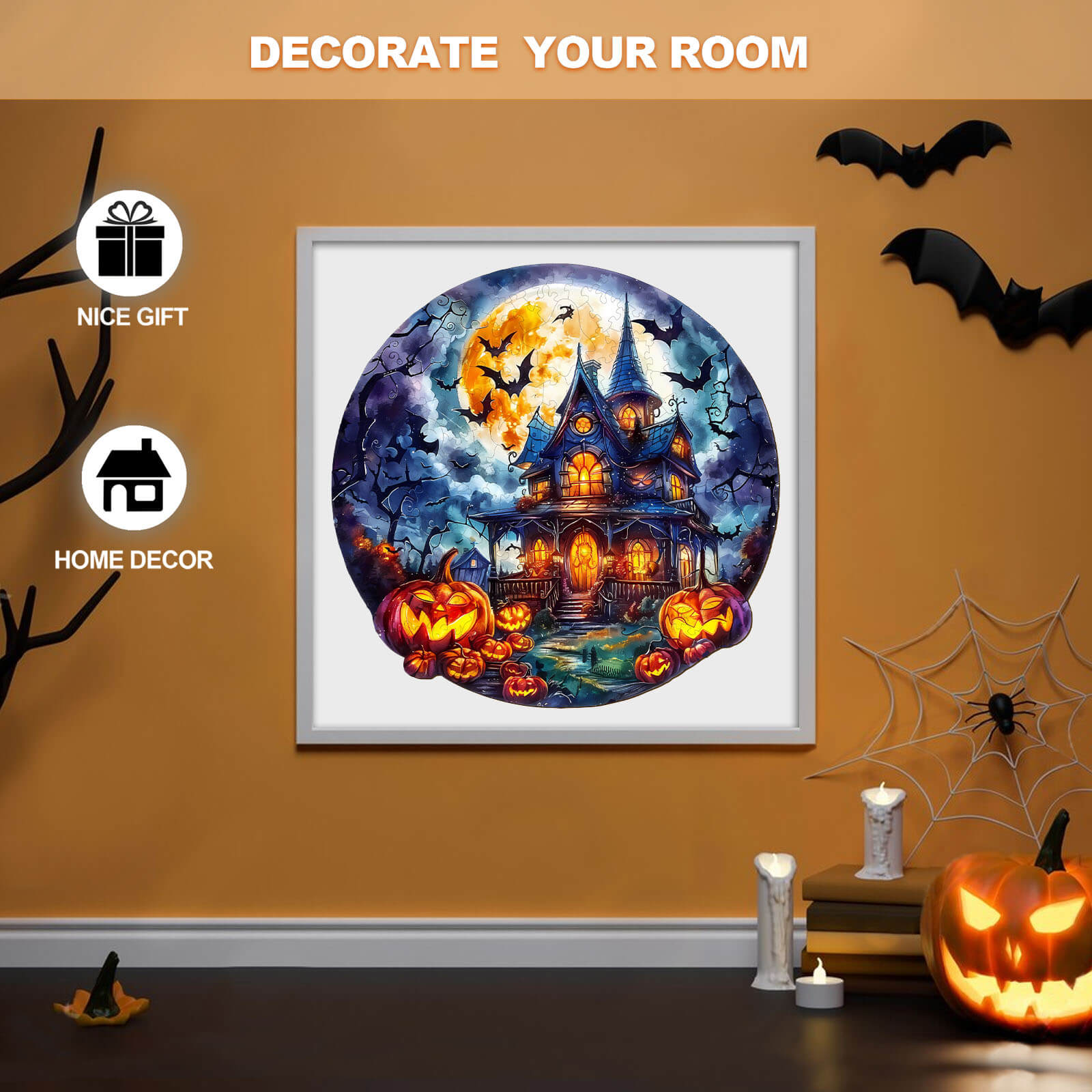 Halloween Pumpkin-2 Wooden Jigsaw Puzzle