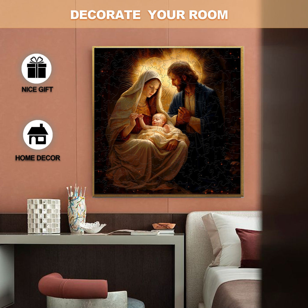 The Birth of Jesus Wooden Jigsaw Puzzle