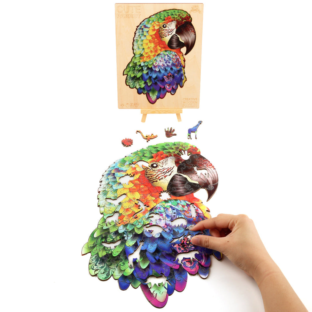 Proud Parrot Wooden Jigsaw Puzzle