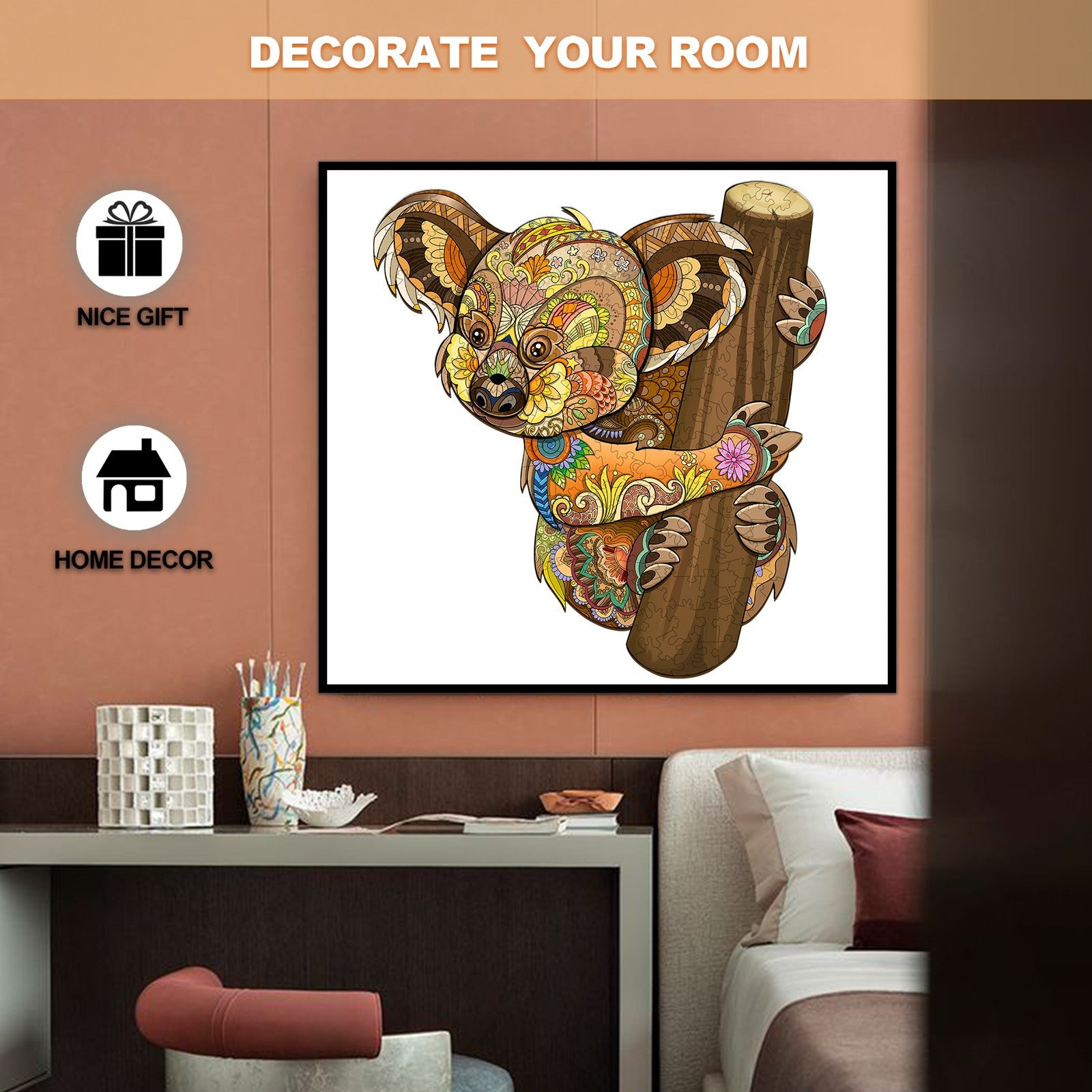 Cute Koala Wooden Jigsaw Puzzle