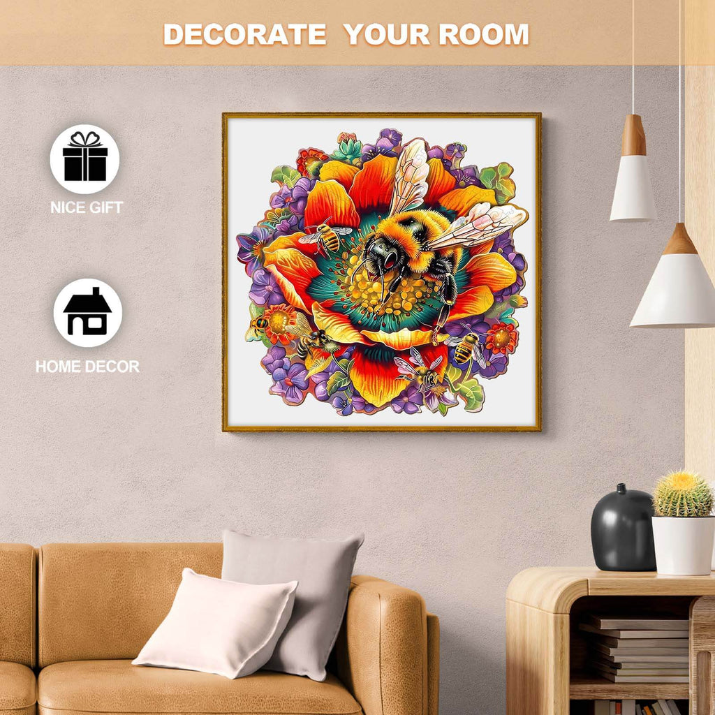 Bee and the Flower Wooden Jigsaw Puzzle