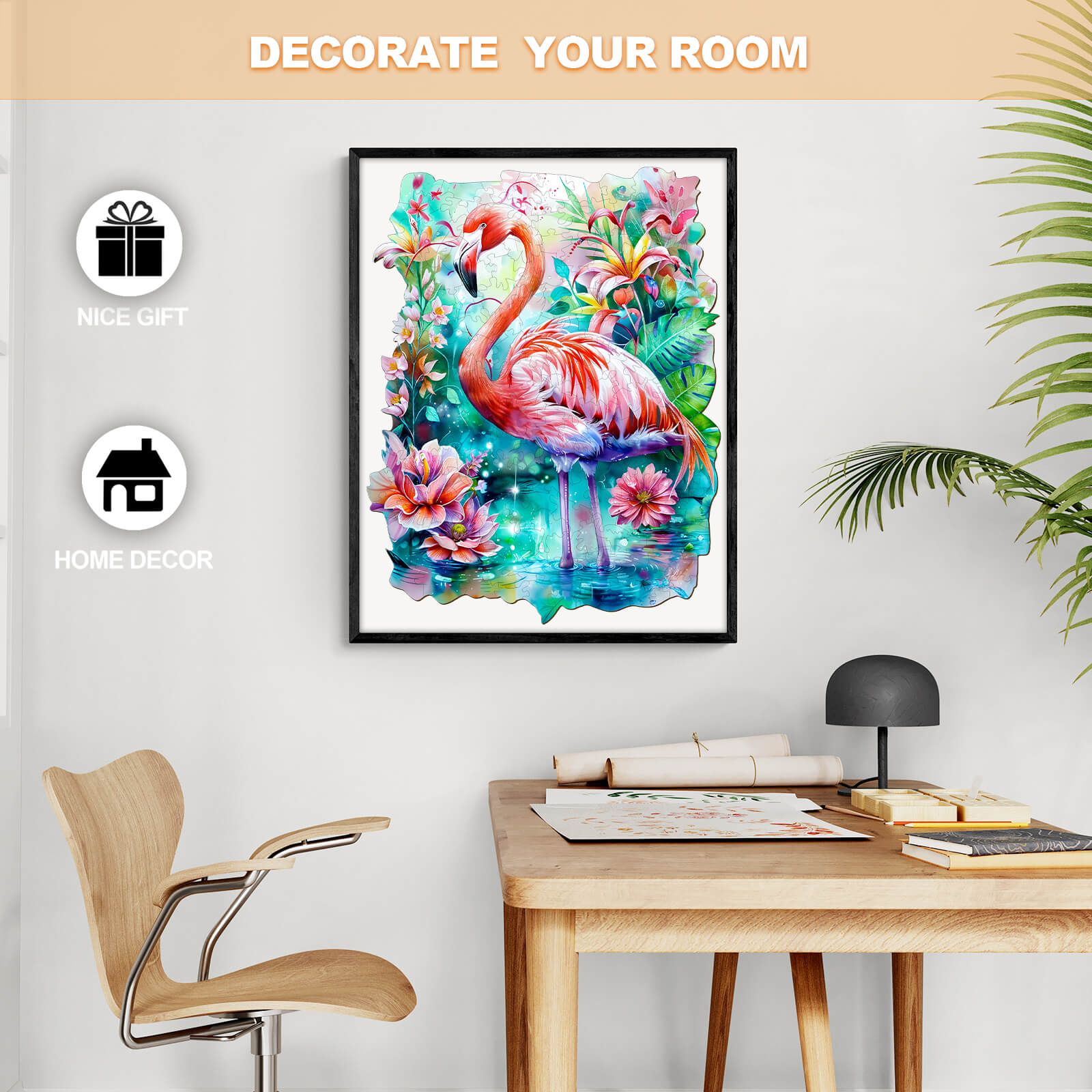 Flamingo Wooden Jigsaw Puzzle