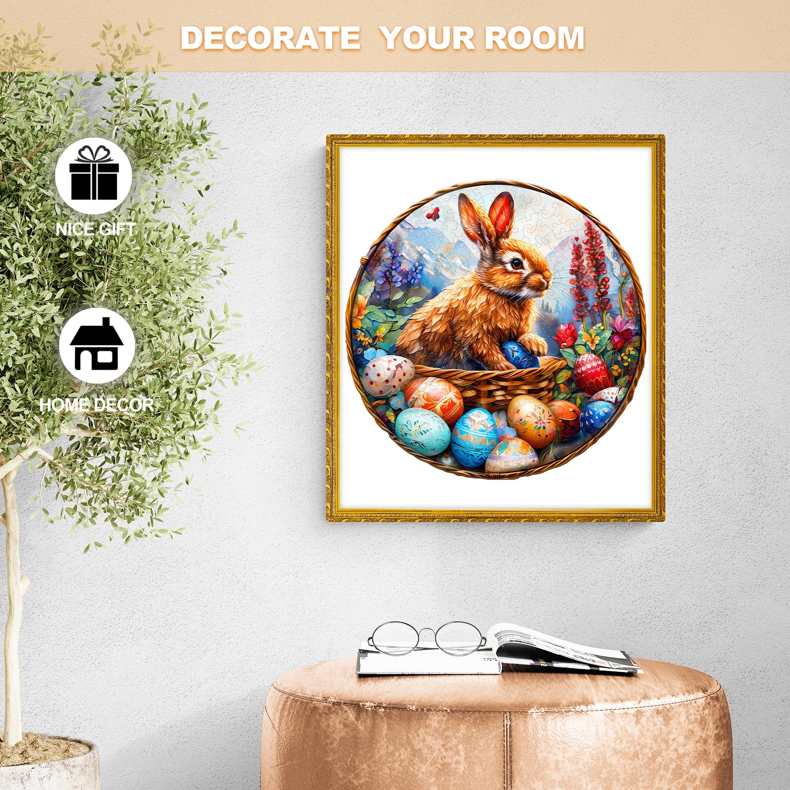 Easter Bunny Wooden Jigsaw Puzzle