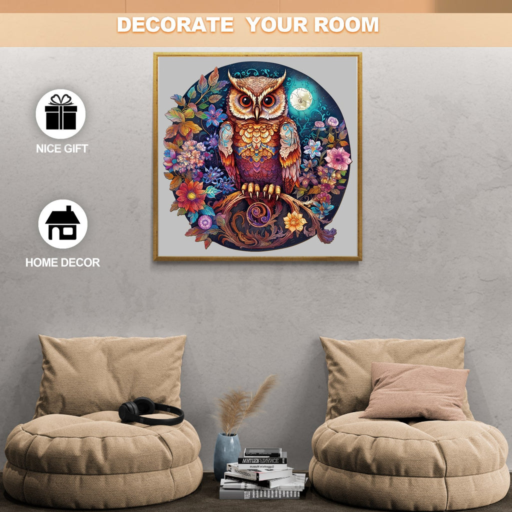 Nocturnal Owl Wooden Jigsaw Puzzle