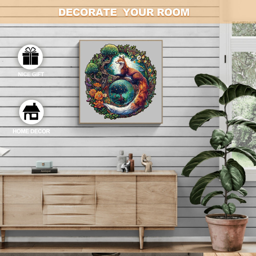 Yin Yang Fox-1 Wooden Jigsaw Puzzle