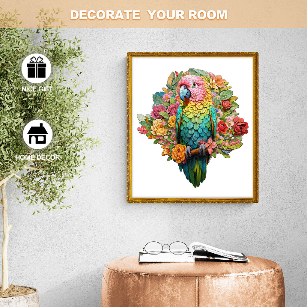 Colorful Parrot Wooden Jigsaw Puzzle
