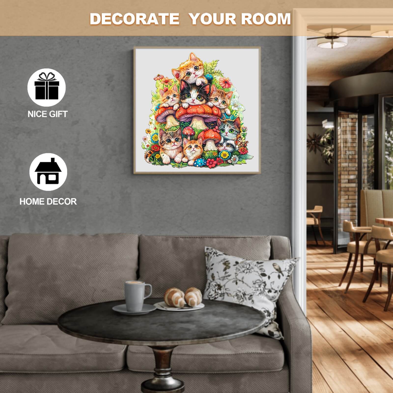 Cat Family Wooden Jigsaw Puzzle