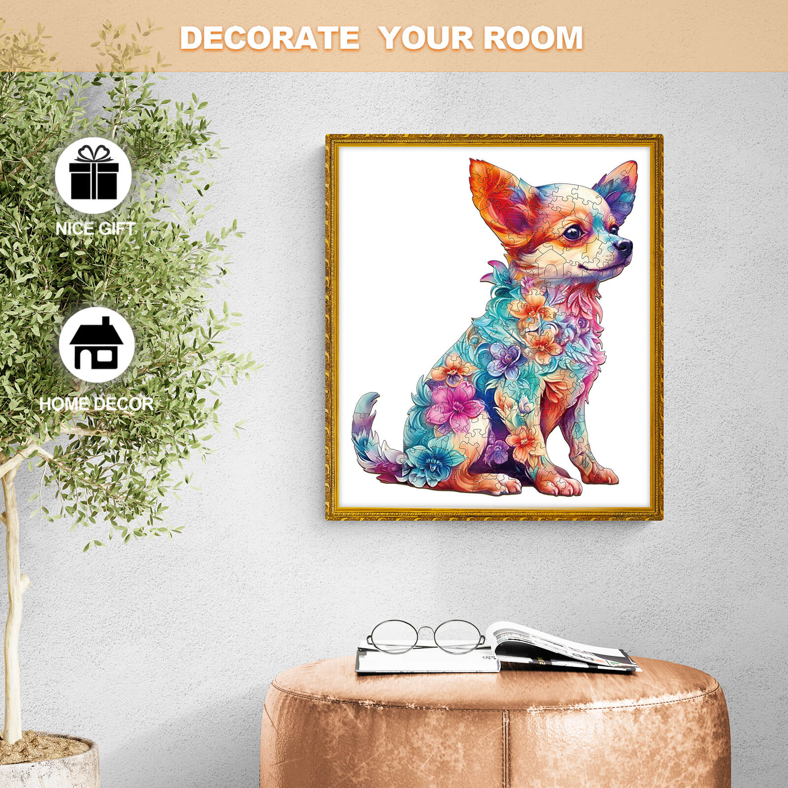 Cute Puppy Wooden Jigsaw Puzzle