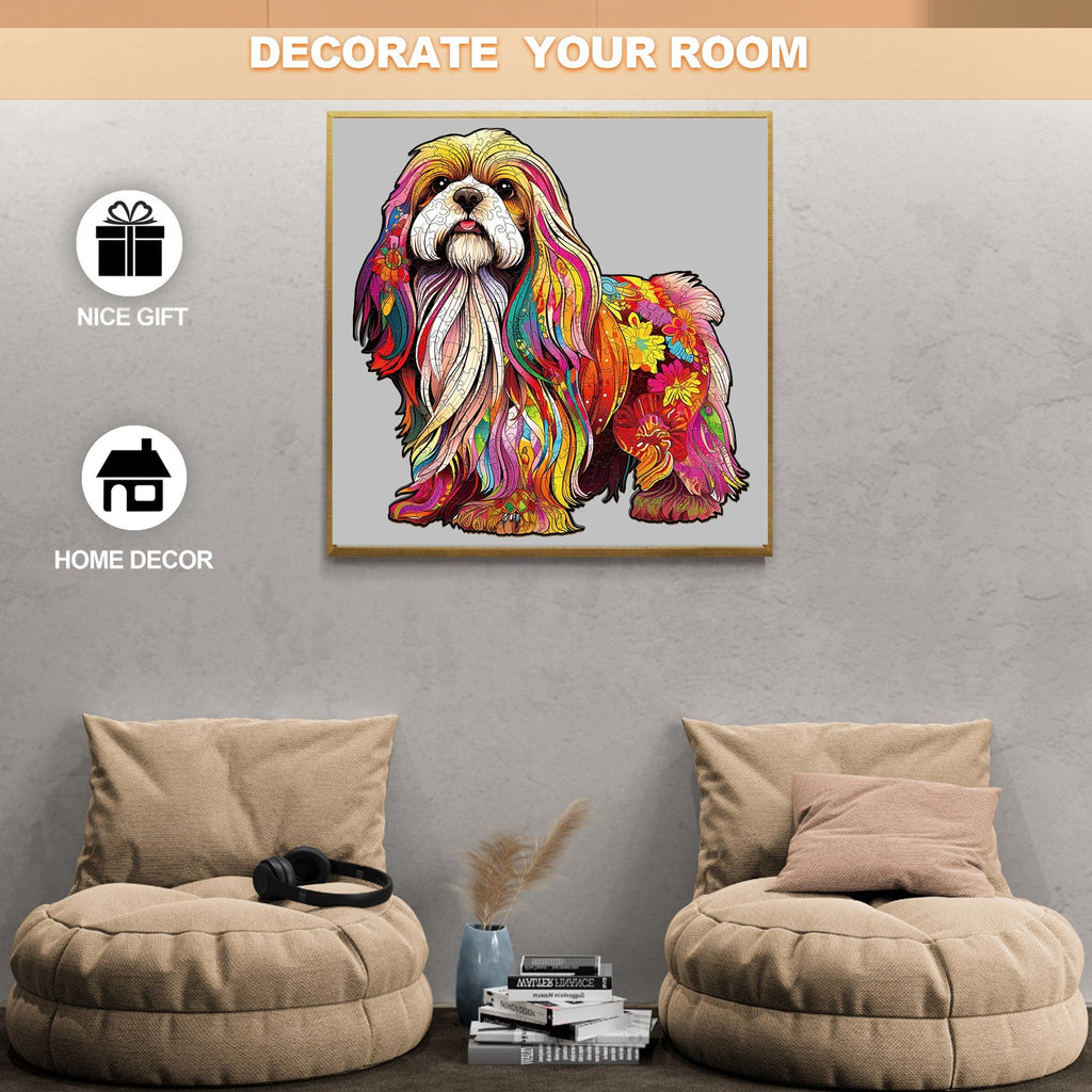 Beautiful Shih Tzu Wooden Jigsaw Puzzle