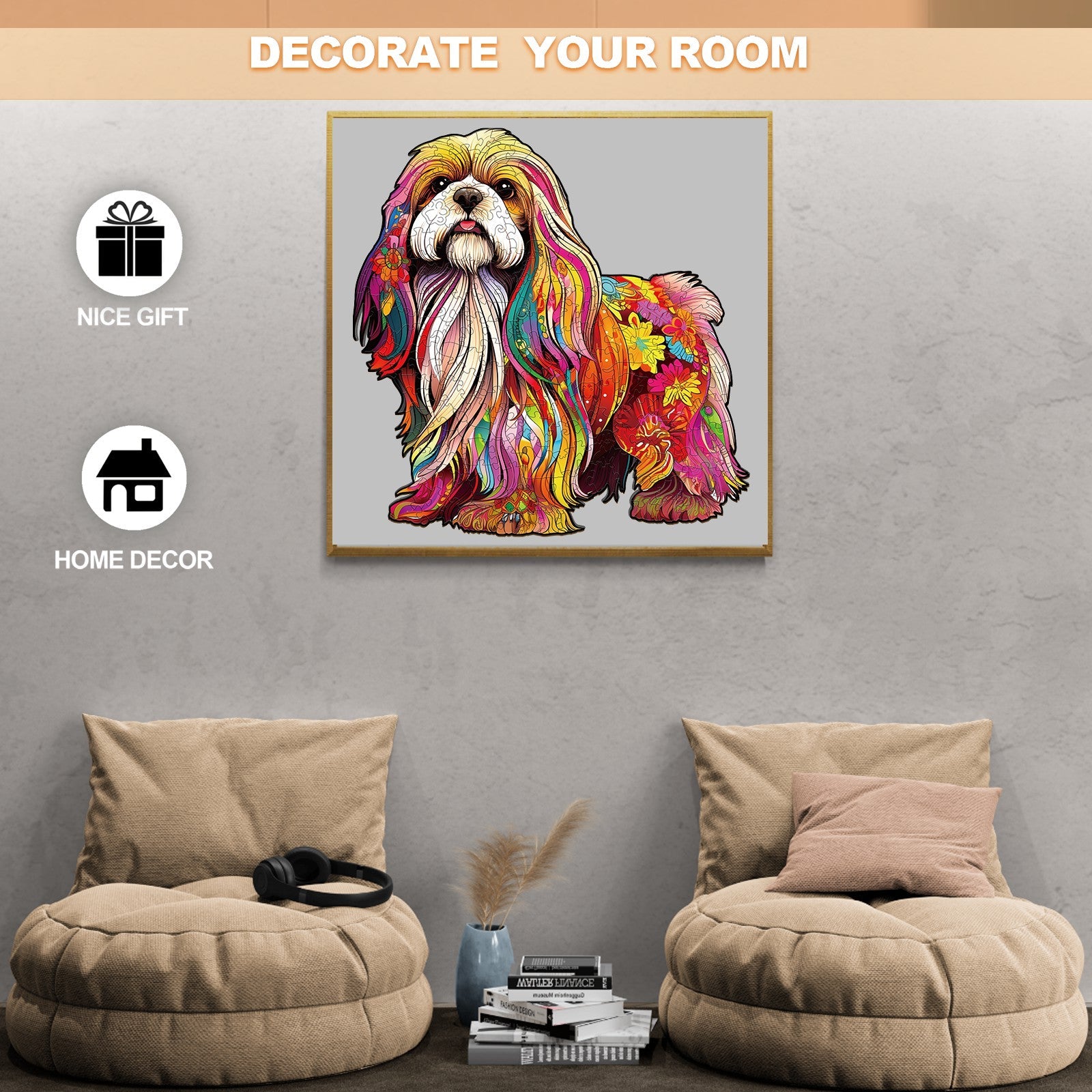 Beautiful Shih Tzu Wooden Jigsaw Puzzle