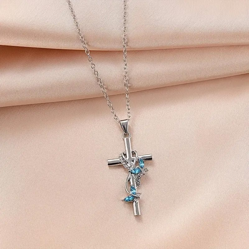 BUTTERFLY CROSS ELEGANT NECKLACE