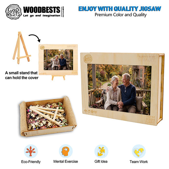 Personalized Photo Wooden Puzzle - Love Theme