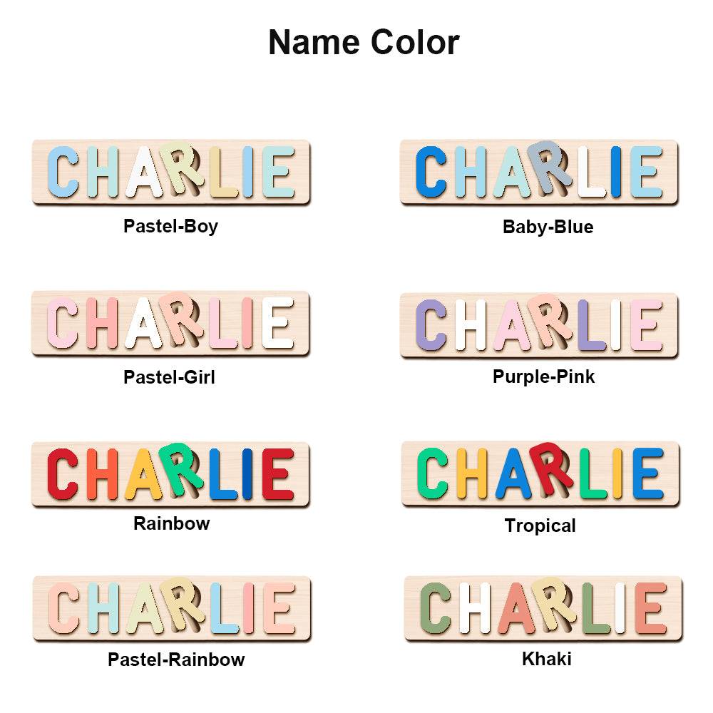 Personalized Wooden Name Puzzle - Easter Bunny & Egg Toy for Toddlers
