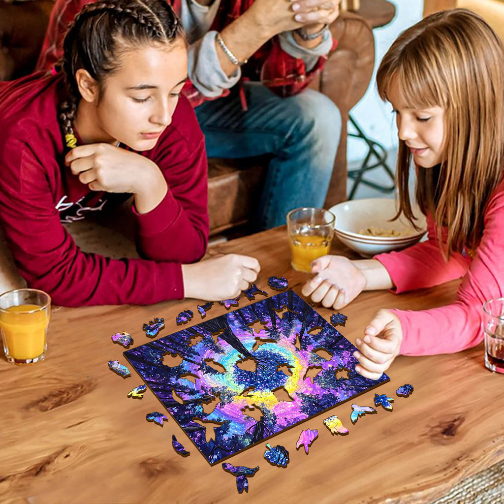 Colorful Gradient Wooden Jigsaw Puzzle