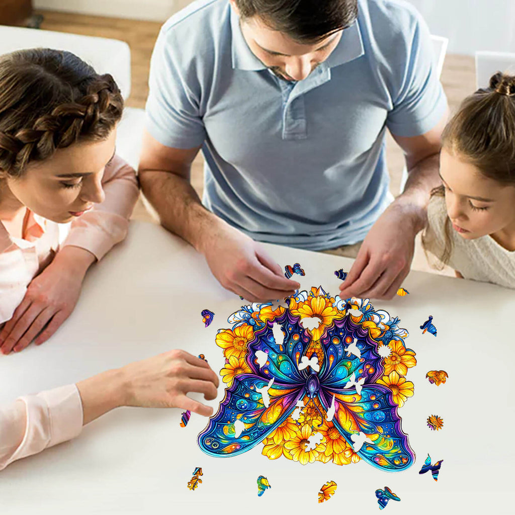 Morpho Butterfly Wooden Jigsaw Puzzle