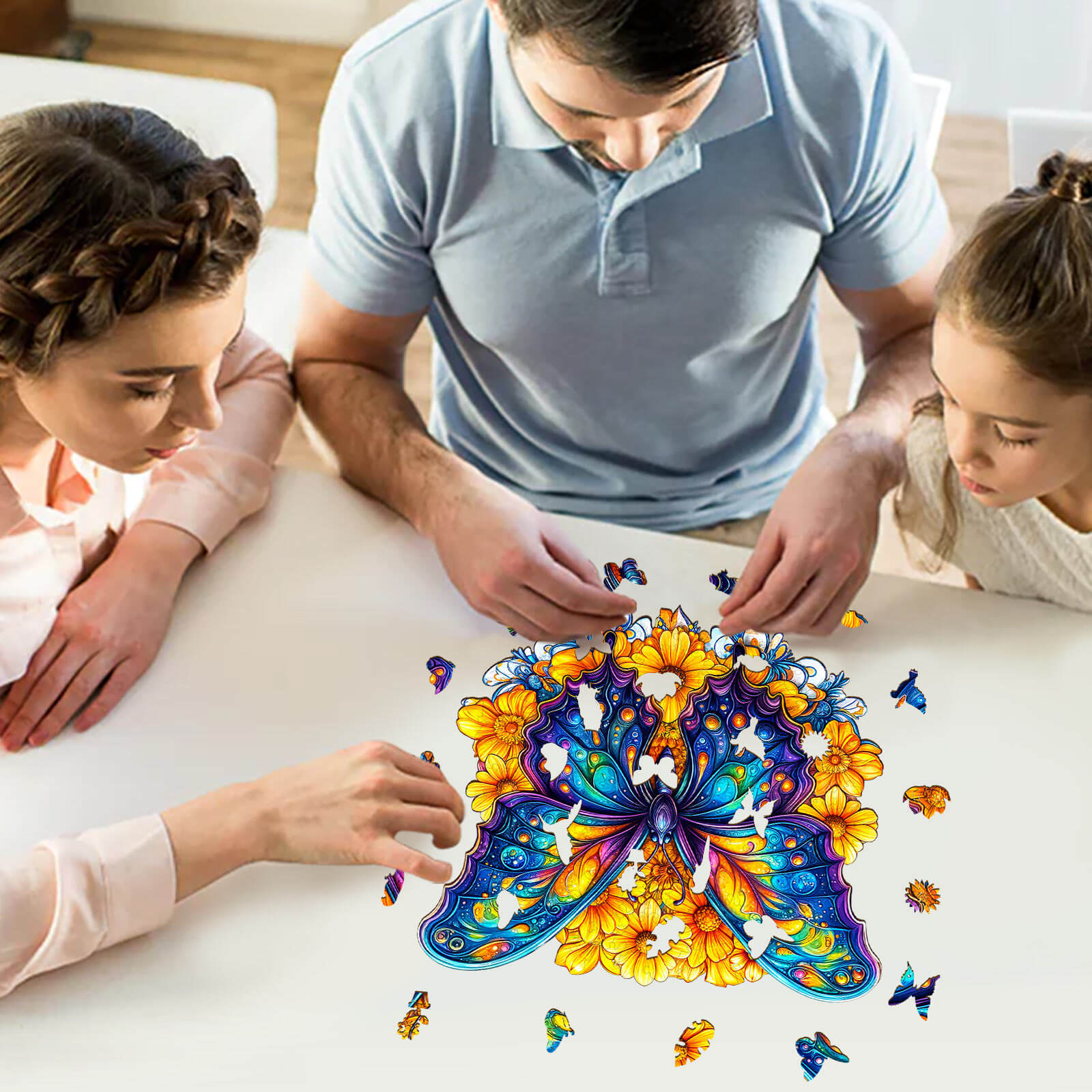 Morpho Butterfly Wooden Jigsaw Puzzle