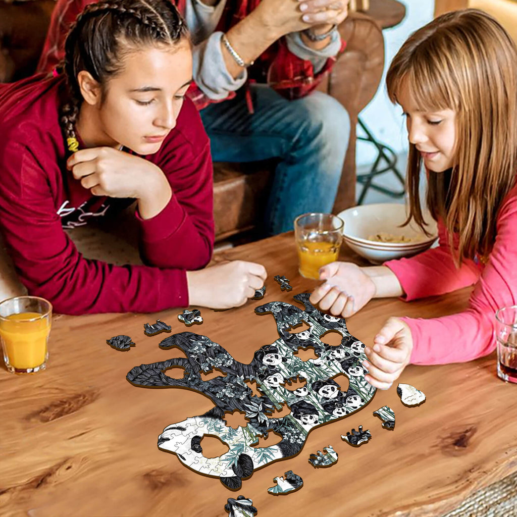 Panda Paradise  Wooden Jigsaw Puzzle