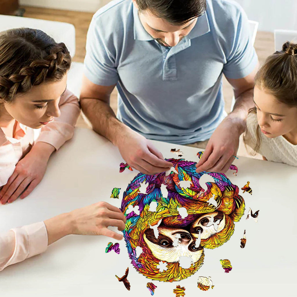 Parent-child Sloth Wooden Jigsaw Puzzle