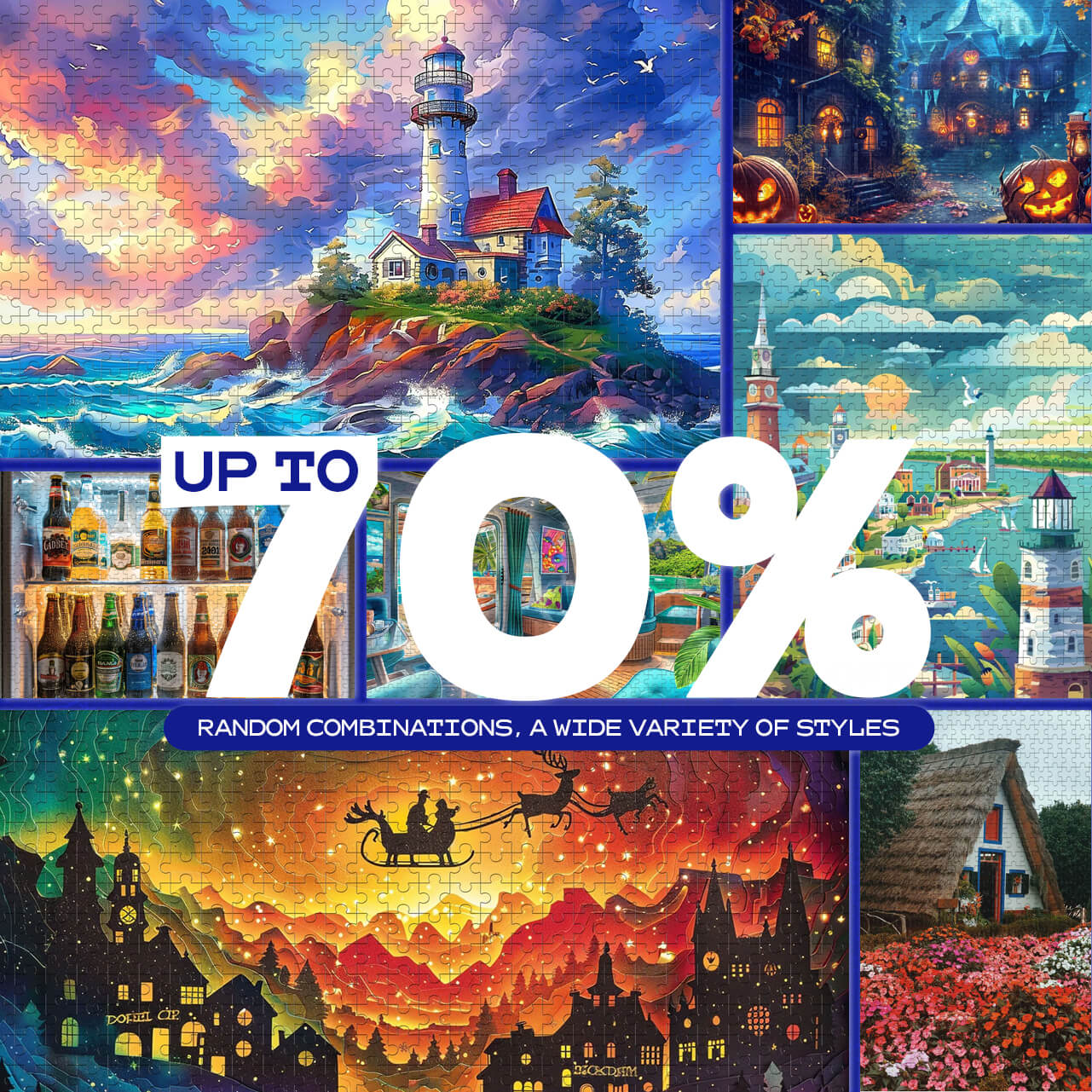 Random Different Styles of 500 / 1000 Piece Puzzle