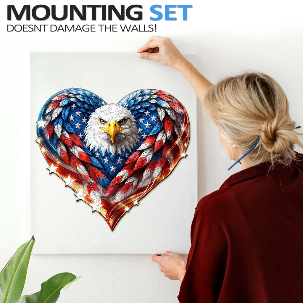 Patriotic Eagle-2 Wooden Jigsaw Puzzle