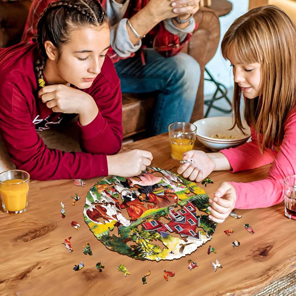 Farm Animals Wooden Jigsaw Puzzle