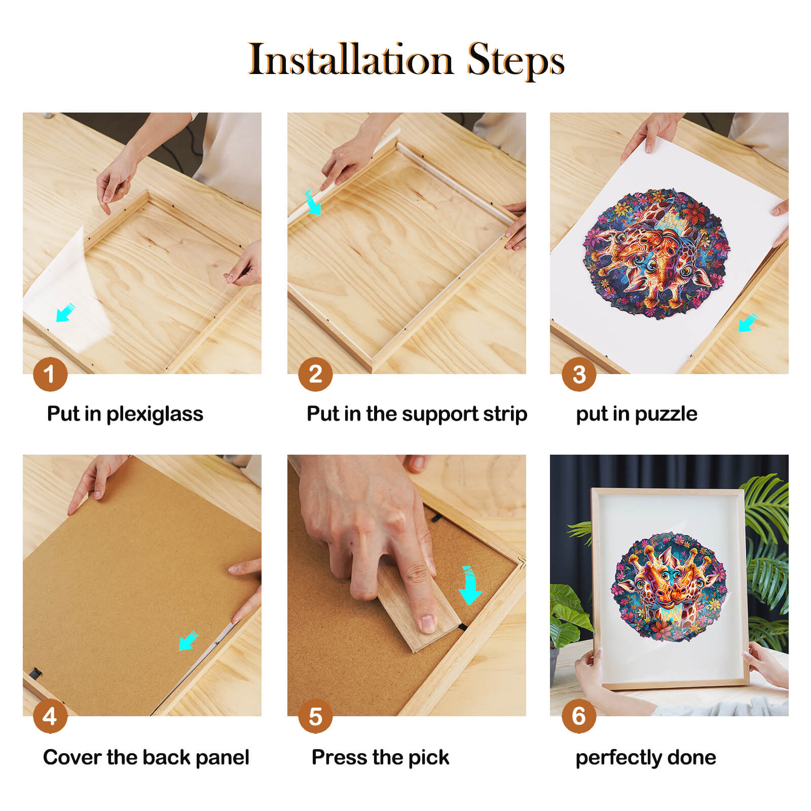 Natural Solid Oak Wood Photo Frame for Pictures, Prints, Art Frames