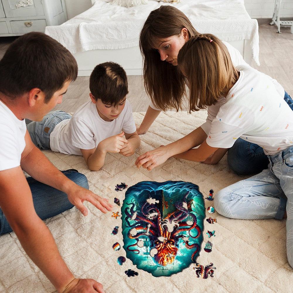 Octopus Monster Wooden Jigsaw Puzzle