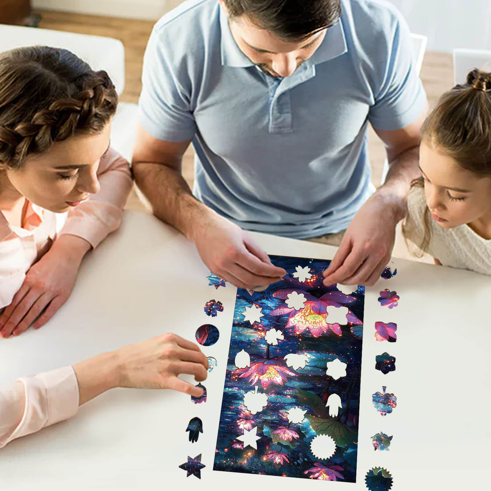 Moon Lotus Wooden Jigsaw Puzzle