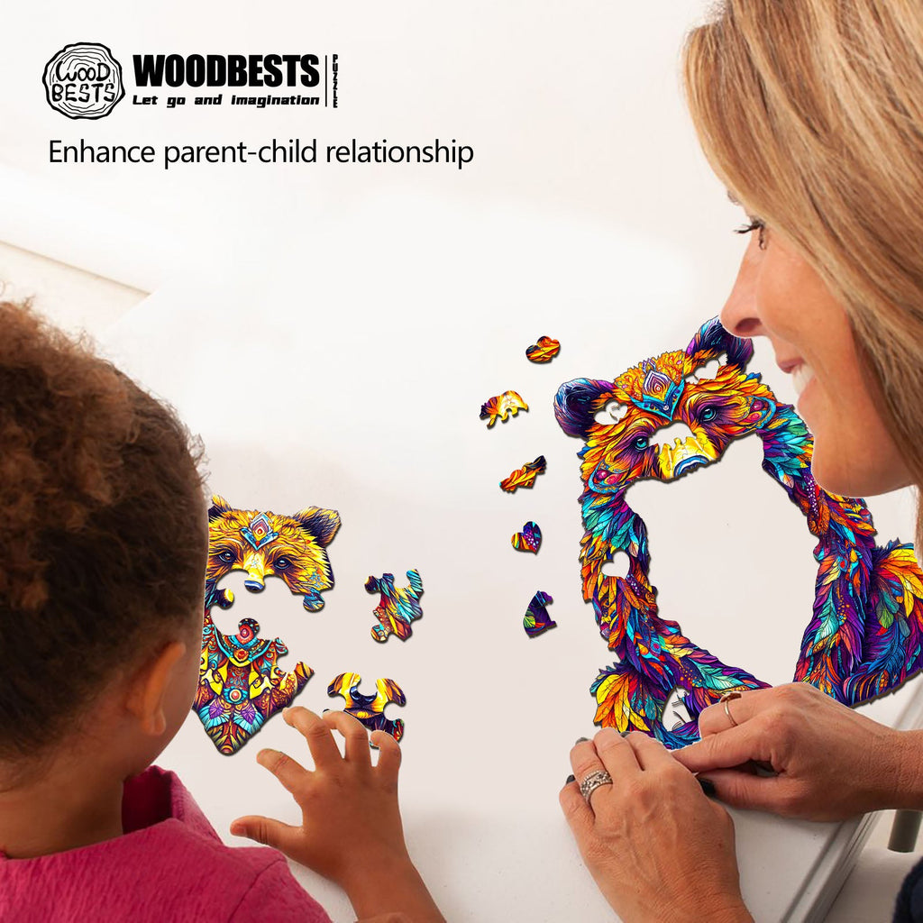 Parent-child bear Wooden Jigsaw Puzzle