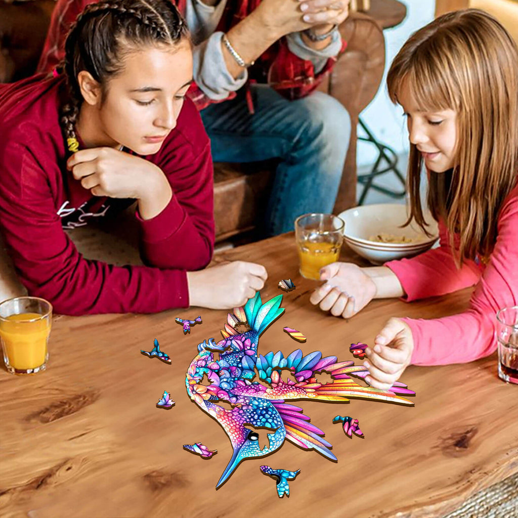 Jewel hummingbird Wooden Jigsaw Puzzle