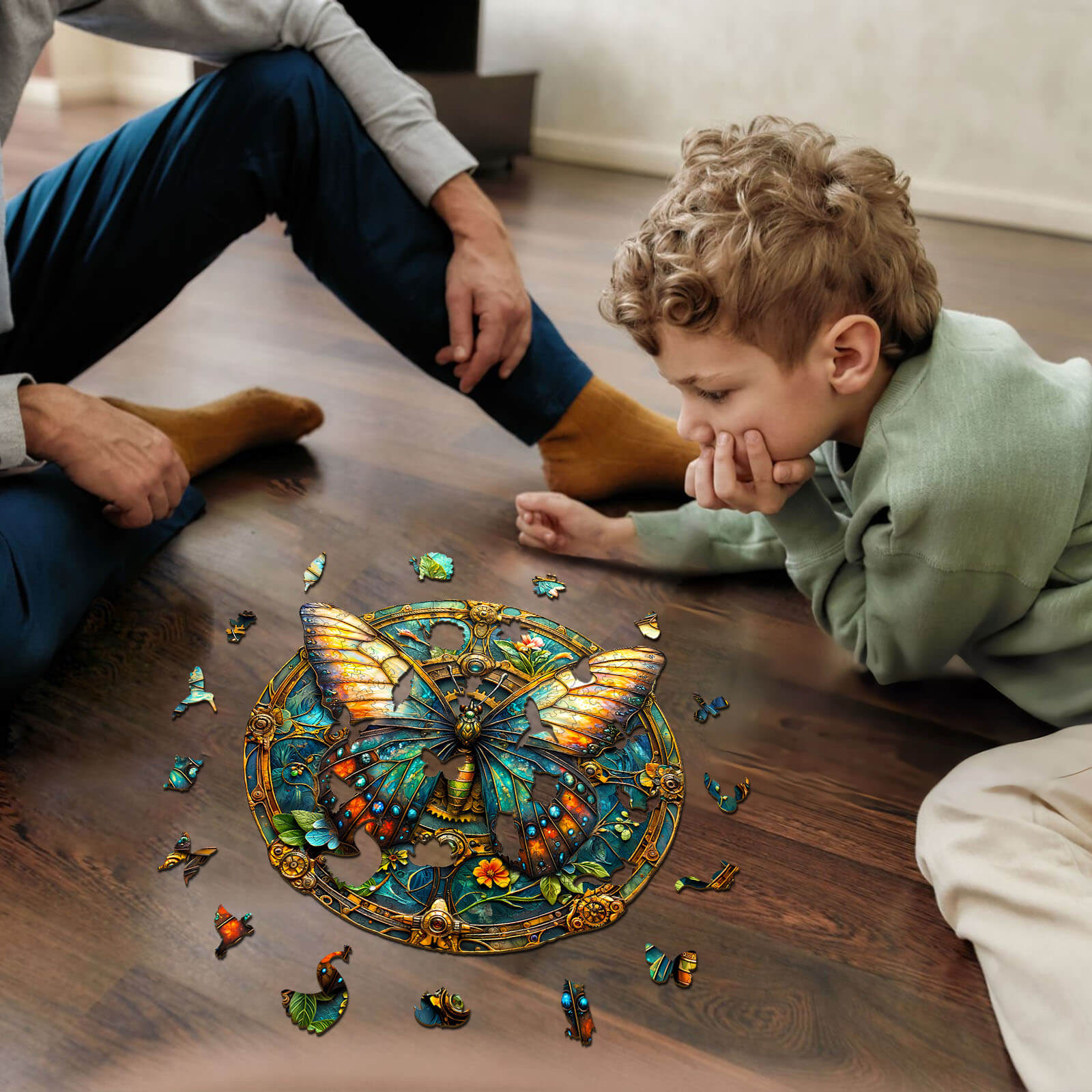 vintage butterfly-2 Wooden Jigsaw Puzzle