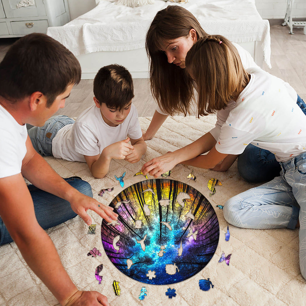 Galactic Forest-1 Wooden Jigsaw Puzzle