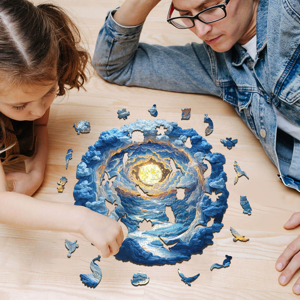 3D Moonlight Dreamscape Wooden Jigsaw Puzzle