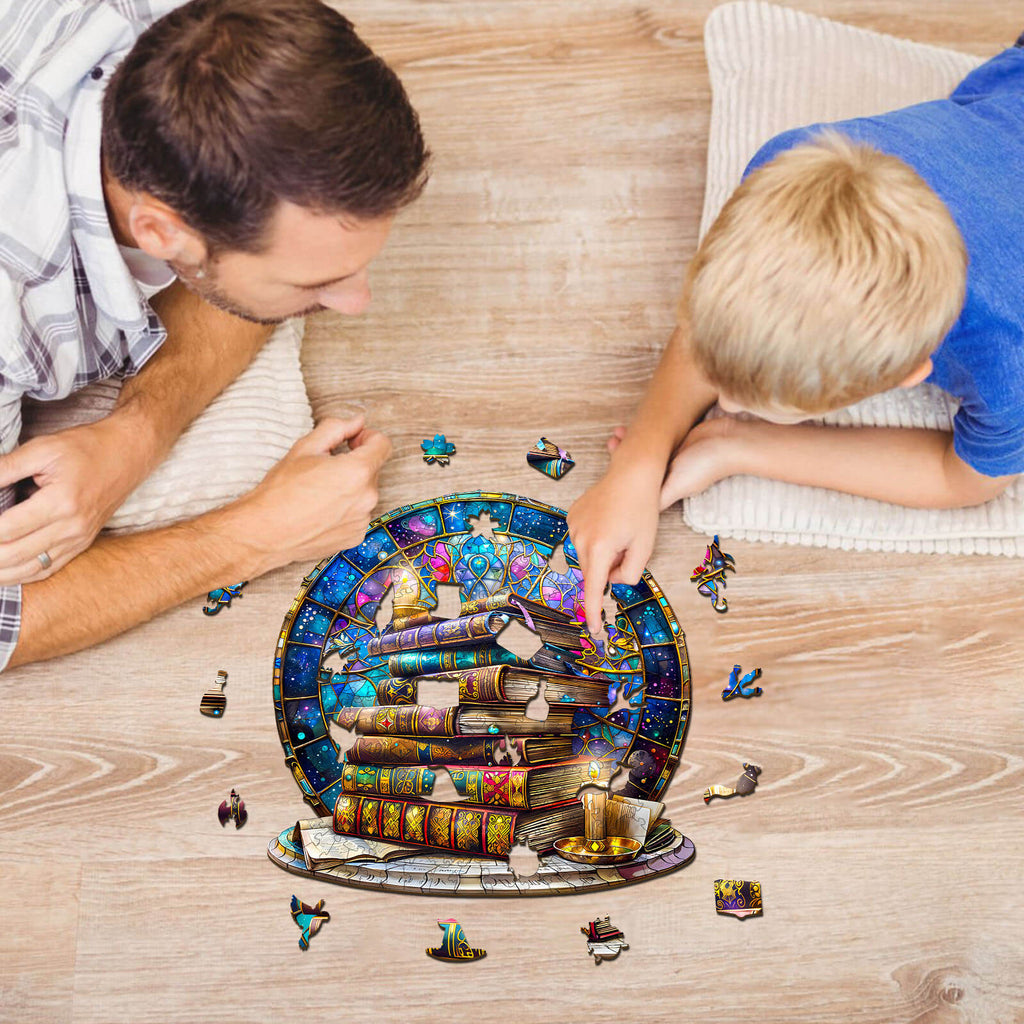 Magic tome Wooden Jigsaw Puzzle