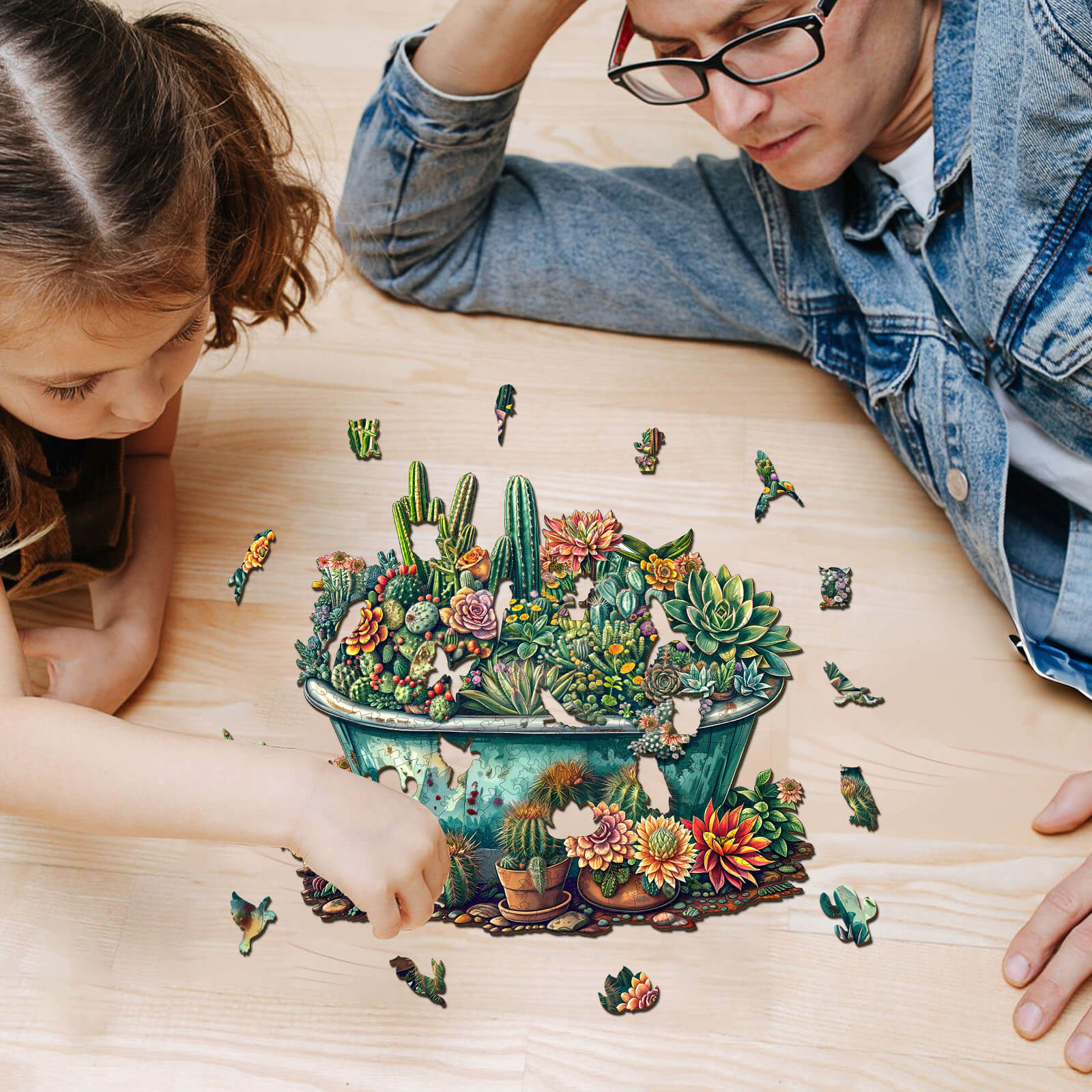 SEEK AND FIND MANTISES Wooden Jigsaw Puzzle