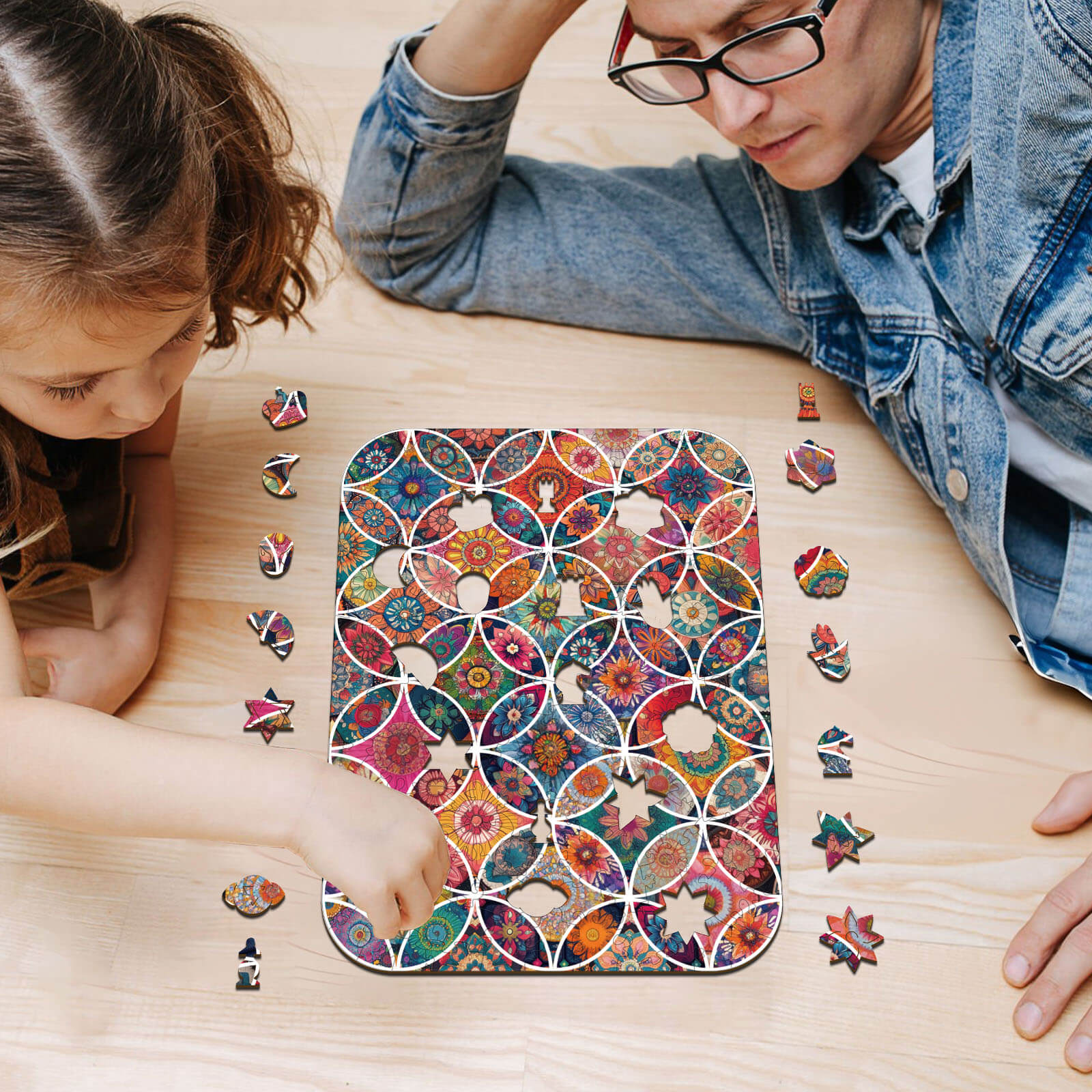 Floral Universe Wooden Jigsaw Puzzle