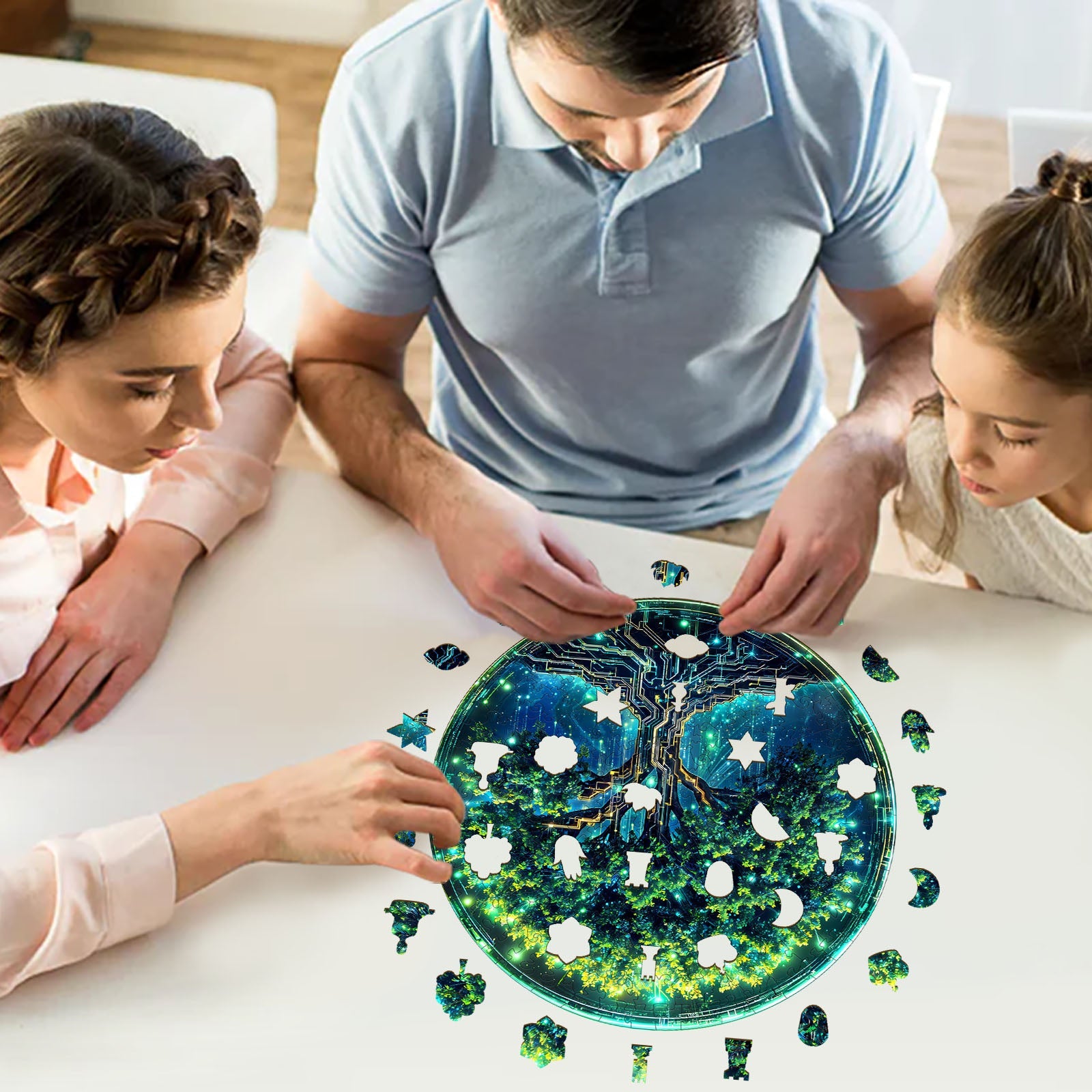 Mechanical tree of life Wooden Jigsaw Puzzle