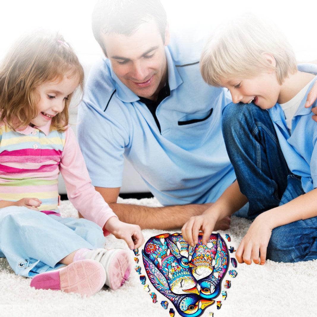 Penguin Family - 2 Wooden Jigsaw Puzzle