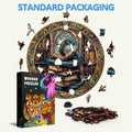 Magic Library Snake wooden jigsaw puzzle with standard packaging and vibrant art, perfect for enhancing focus and cognitive skills.