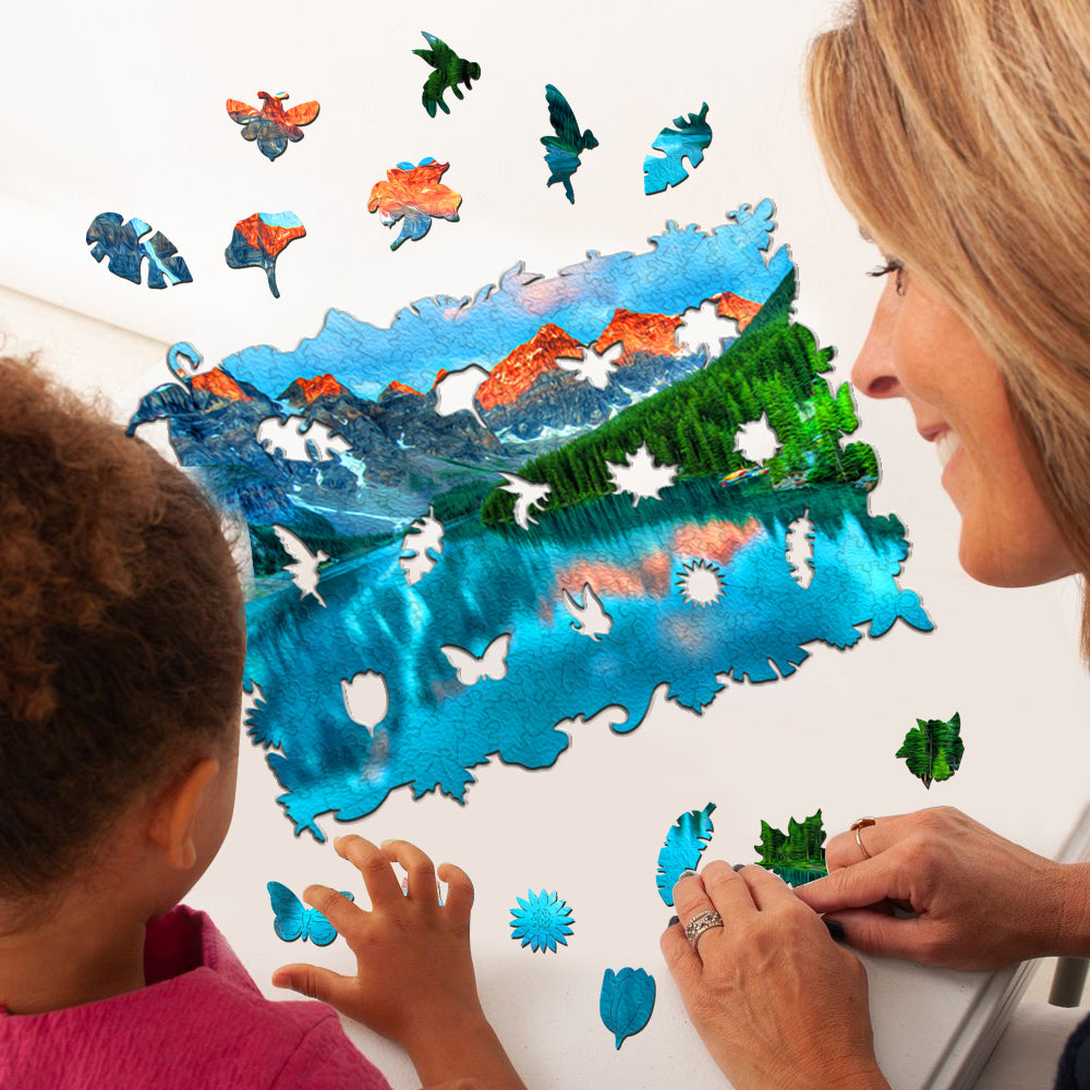 Mountain Lake Wooden Jigsaw Puzzle