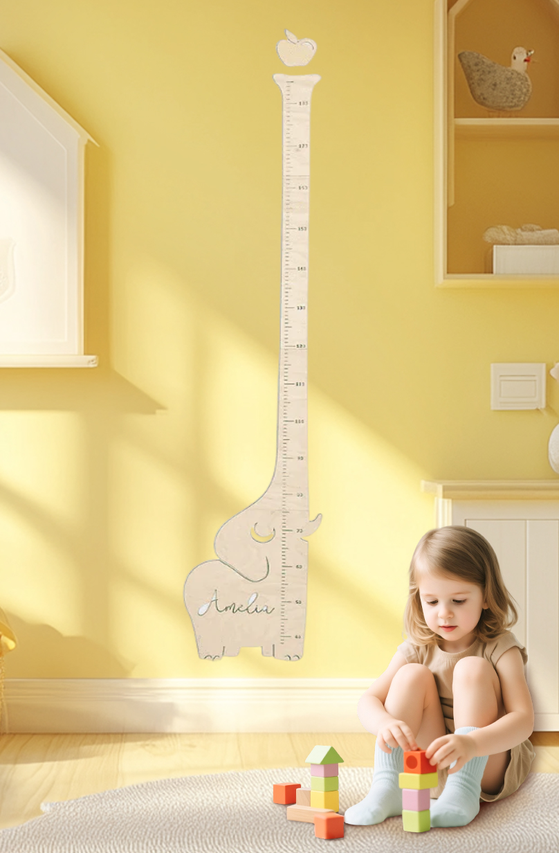 Personalized Wooden Elephant Growth Chart
