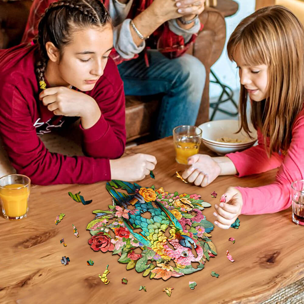 Colorful Parrot Wooden Jigsaw Puzzle