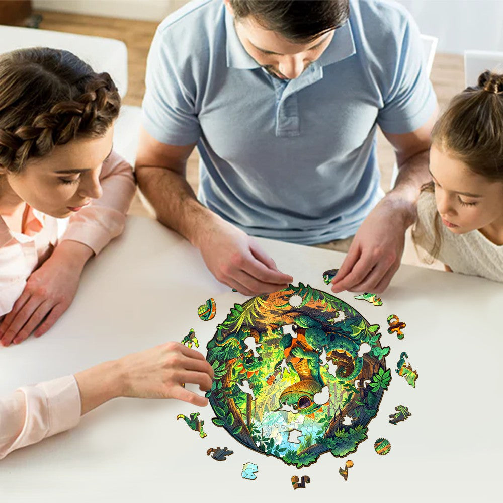 Rock Dinosaur-1 Wooden Jigsaw Puzzle