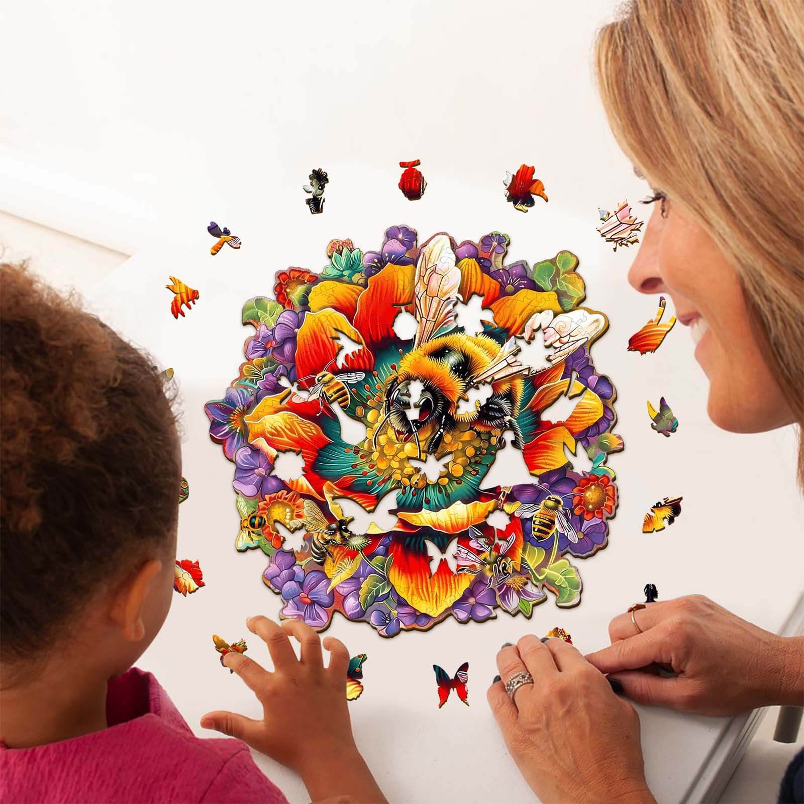 Bee and the Flower Wooden Jigsaw Puzzle