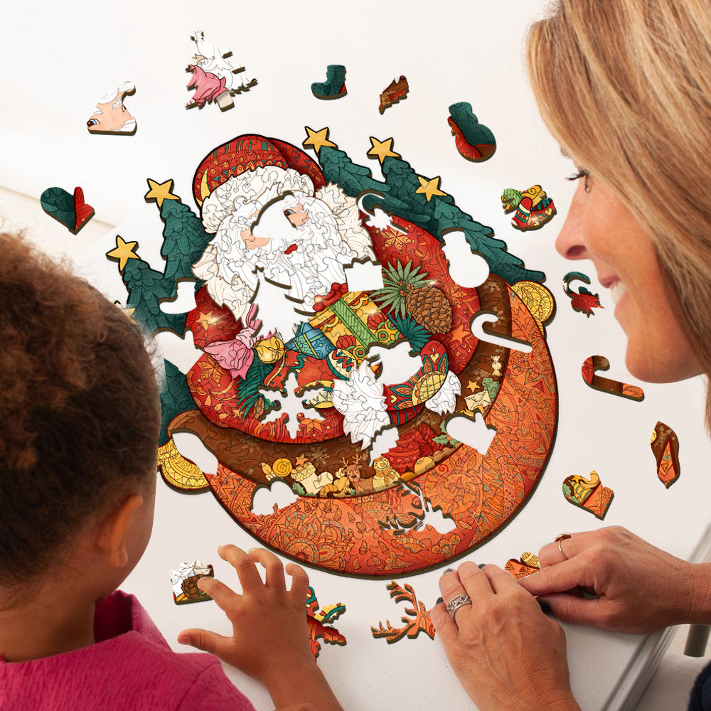 Warm Christmas Wooden Jigsaw Puzzle