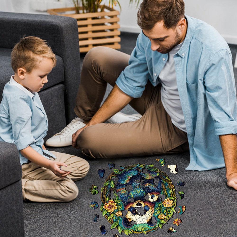 Panda Family 2 Wooden Jigsaw Puzzle