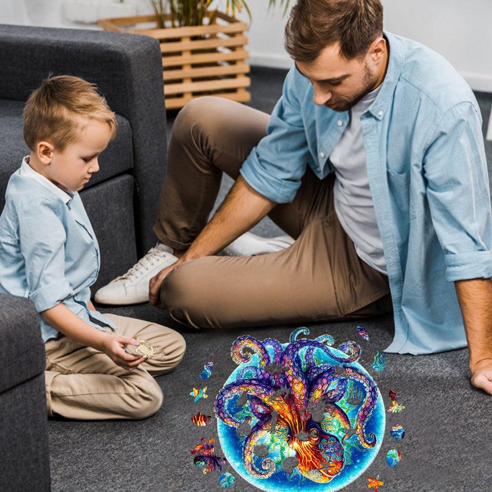 Mandala Octopus Wooden Jigsaw Puzzle