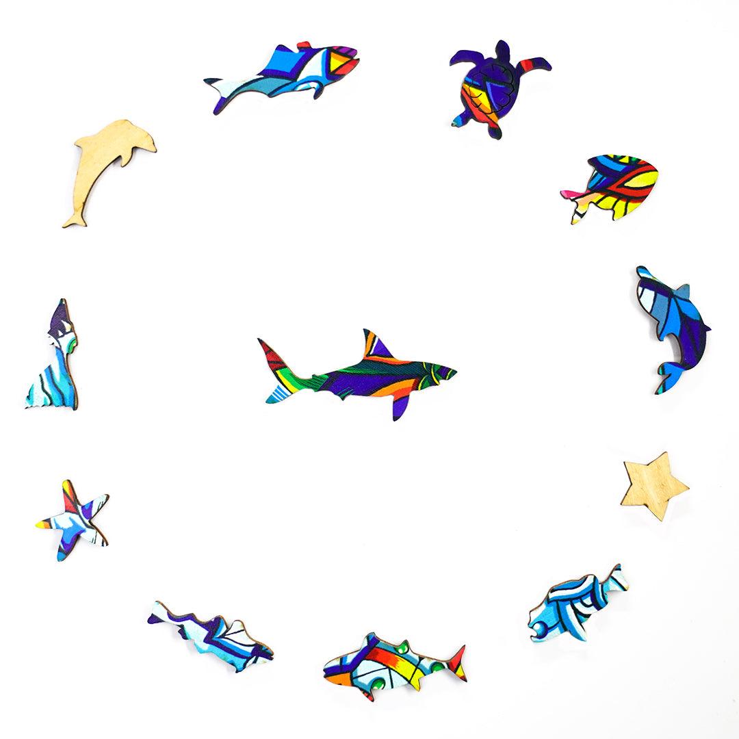 Shake Shark Wooden Jigsaw Puzzle