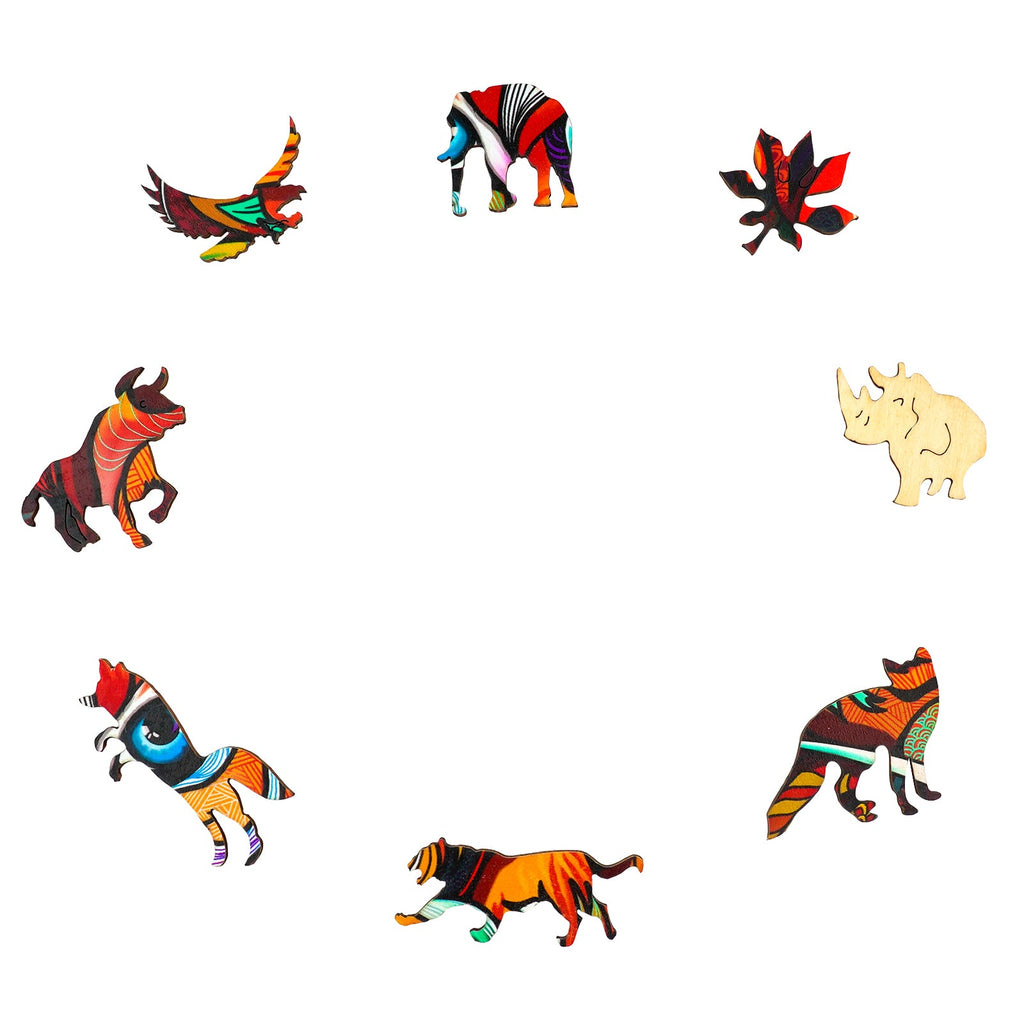 Invincible Tiger Wooden Jigsaw Puzzle