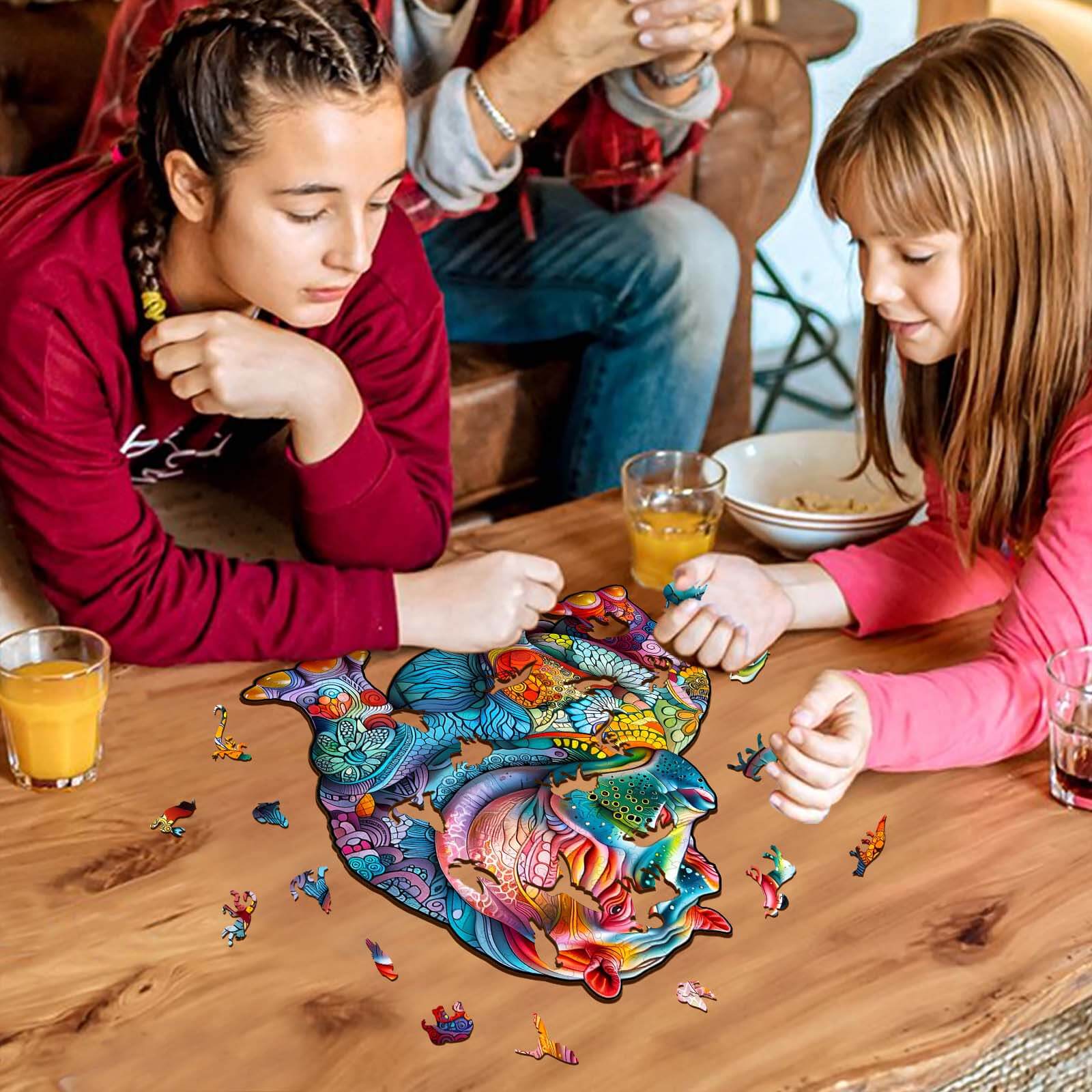 Hippopotamus Wooden Jigsaw Puzzle